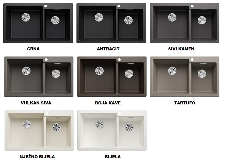 BLANCO PLEON 9 silgranit™, glavni bazen lijevo
