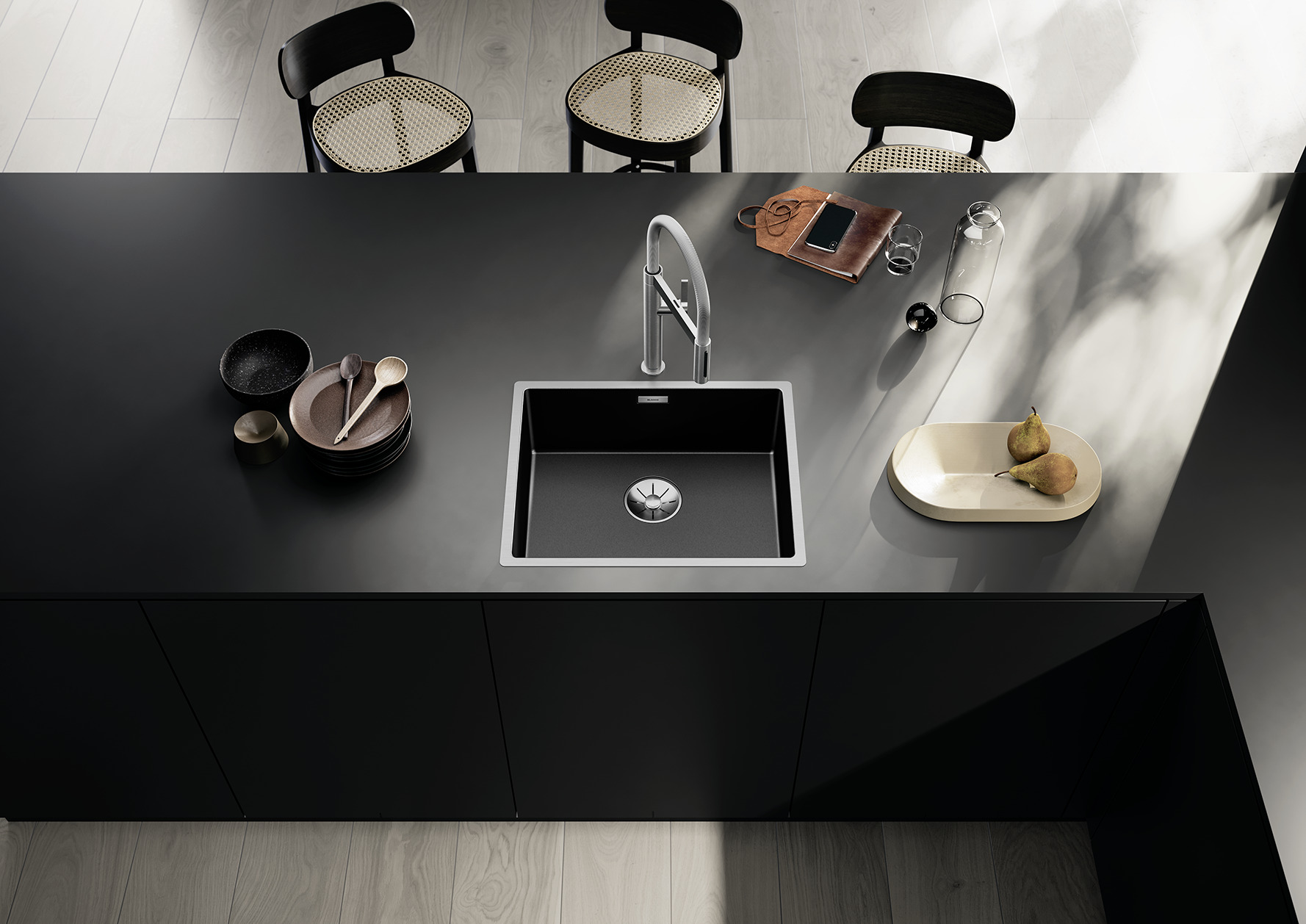 BLANCO CLARON 500-IF DARK STEEL InFino