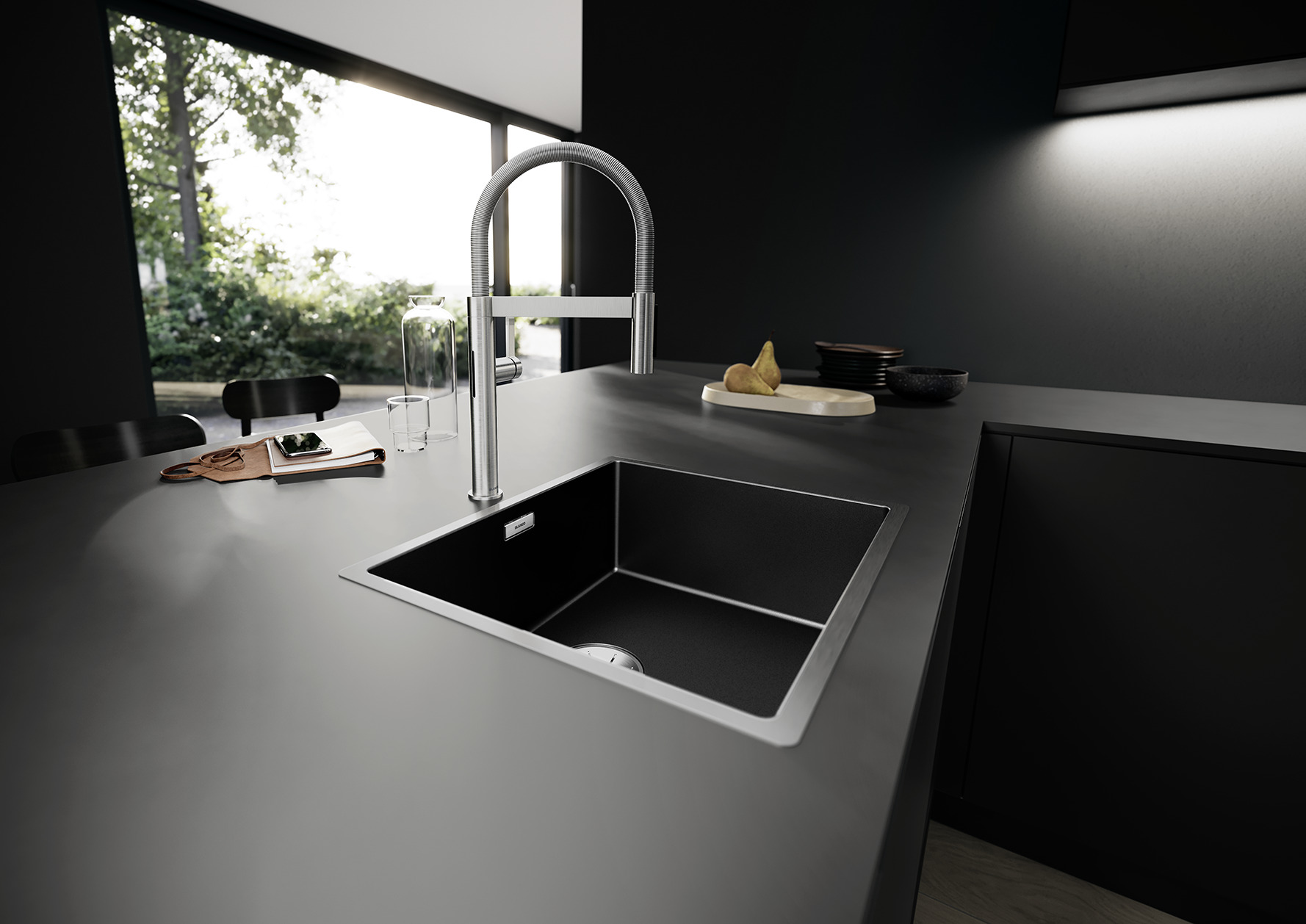 BLANCO CLARON 500-IF DARK STEEL InFino