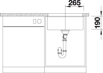 BLANCO SUBLINE 500-U InFino silgranit™ bez pribora
