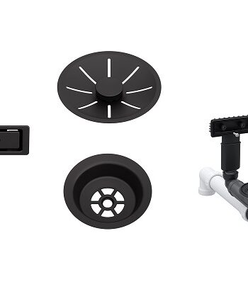 BLANCO MAT CRNI InFino pribor bez dalj.upr. – 1 korito