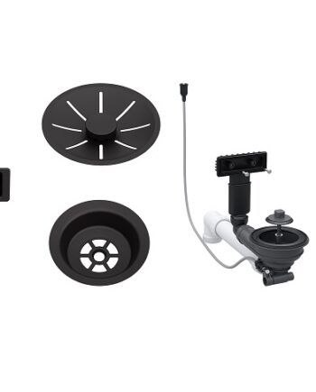 BLANCO MAT CRNI InFino pribor s dalj.upr. – 1 korito