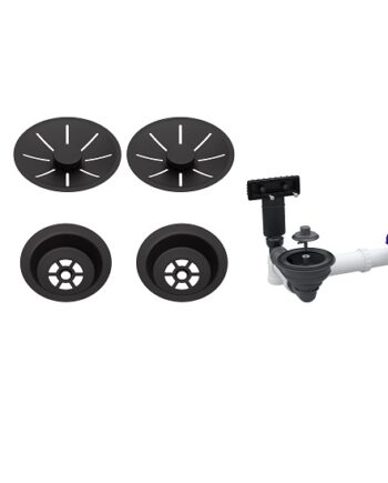 BLANCO MAT CRNI InFino pribor bez dalj.upr. – 2 korita