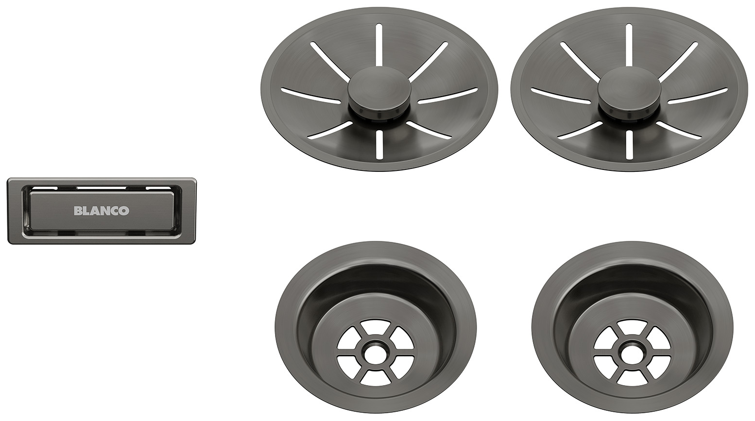 BLANCO SATIN DARK STEEL InFino set – 2 korita